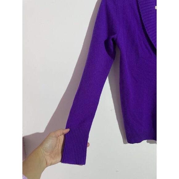 J Crew Sweater XS Purple Cashmere Shawl Collar Preppy Classic Minimalist READ - Picture 6 of 9